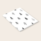 Black and white pine tree doodle art pattern Notebook Gallery Image 2