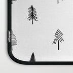 Black and white pine tree doodle art pattern Laptop Sleeve Gallery Image 3