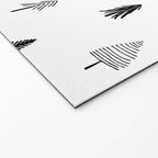 Black and white pine tree doodle art pattern Welcome Mat Gallery Image 2