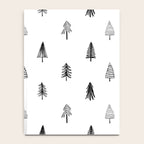 Black and white pine tree doodle art pattern Notebook Gallery Image 4