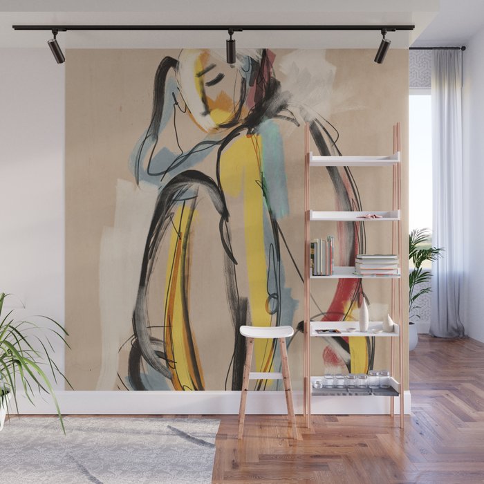 Abstract Female Figure Wall Mural Gallery Image 1