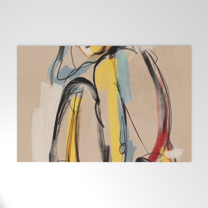 Abstract Female Figure Welcome Mat Gallery Image 1