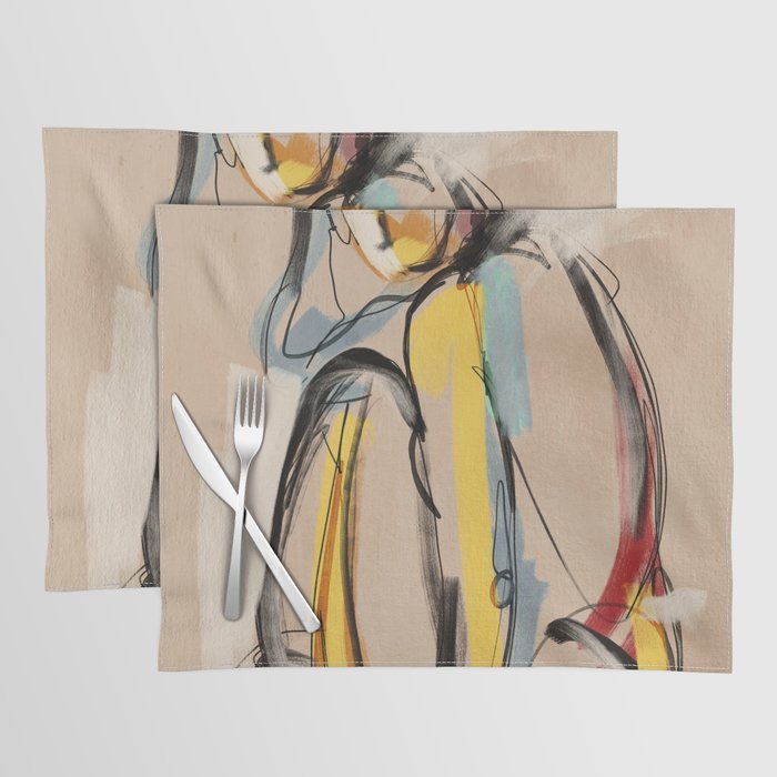 Abstract Female Figure Placemat Gallery Image 1