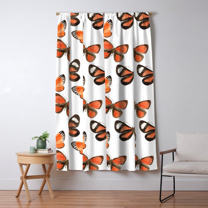 Orange Butterflies Window Curtain Gallery Image 5