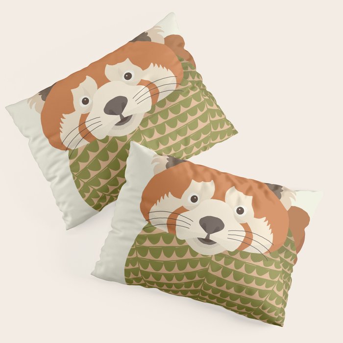 Whimsical Red Panda Pillow Sham Gallery Image 3