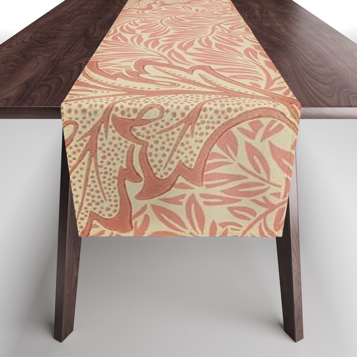 William Morris Apple Rust Gold Vintage Pattern Table Runner Gallery Image 1