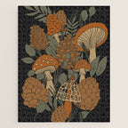 Autumn Mushrooms and Pinecones Jigsaw Puzzle Gallery Image 1