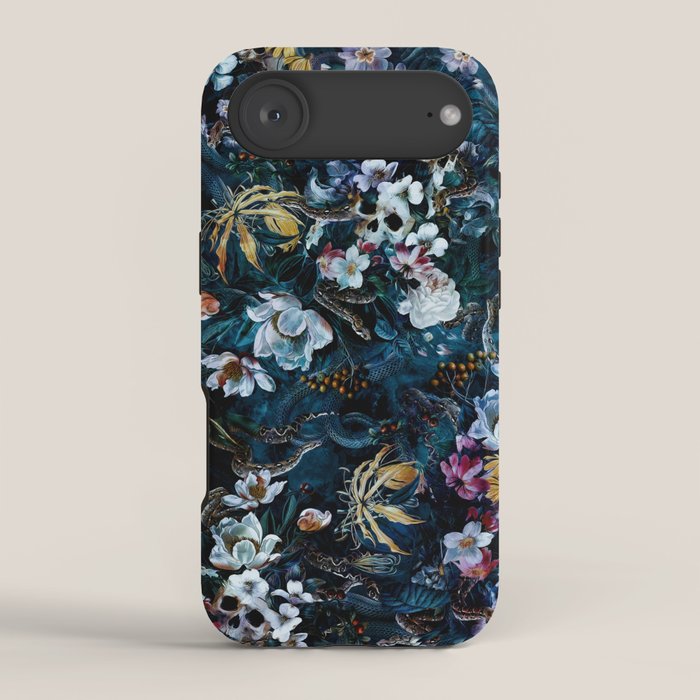 Skull Snake and Flowers iPhone Case Gallery Image 2