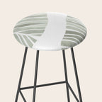 Sage green tropical leaves Stool Gallery Image 2
