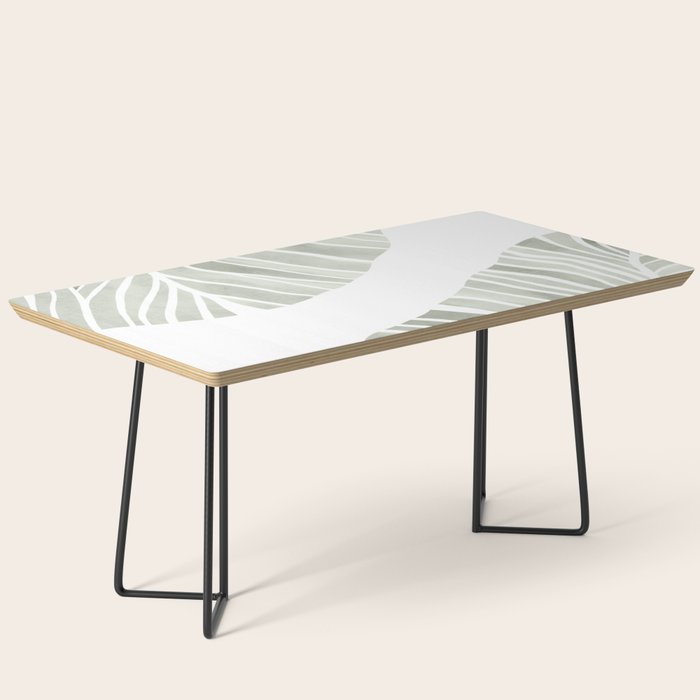 Sage green tropical leaves Coffee Table Gallery Image 1