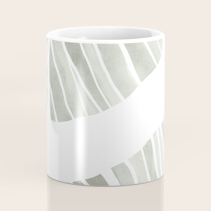 Sage green tropical leaves Coffee Mug Gallery Image 4