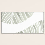 Sage green tropical leaves Desk Mat Gallery Image 3
