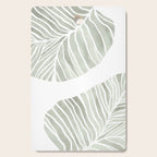 Sage green tropical leaves Cutting Board Gallery Image 1