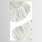 Sage green tropical leaves Tablecloth Gallery Image 2