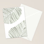 Sage green tropical leaves Stationery Card Gallery Image 2