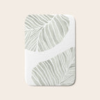 Sage green tropical leaves Bath Mat Gallery Image 1