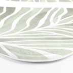 Sage green tropical leaves Bath Mat Gallery Image 3