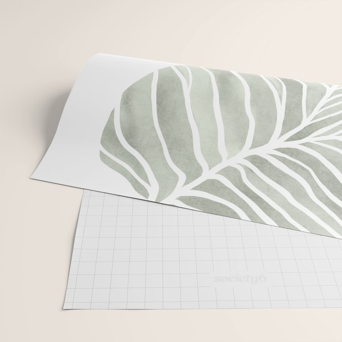 Sage green tropical leaves Wrapping Paper Gallery Image 2