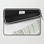 Sage green tropical leaves Laptop Sleeve Gallery Image 2