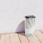 Sage green tropical leaves Travel Mug Gallery Image 4