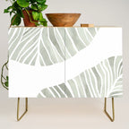 Sage green tropical leaves Credenza Gallery Image 1