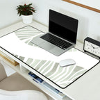 Sage green tropical leaves Desk Mat Gallery Image 2