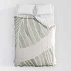Sage green tropical leaves Comforter Gallery Image 6