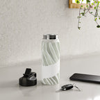 Sage green tropical leaves Water Bottle Gallery Image 4