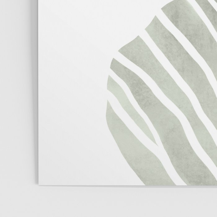 Sage green tropical leaves Poster Gallery Image 3