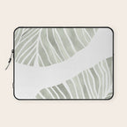 Sage green tropical leaves Laptop Sleeve Gallery Image 1