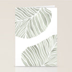 Sage green tropical leaves Stationery Card Gallery Image 2