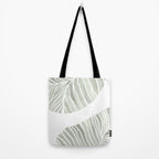 Sage green tropical leaves Tote Bag Gallery Image 2