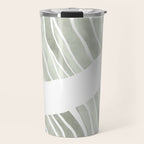 Sage green tropical leaves Travel Mug Gallery Image 1