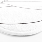 Minimalist Line Art Plant Drawing Bath Mat Gallery Image 3
