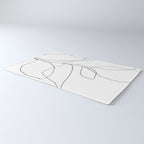 Minimalist Line Art Plant Drawing Rug Gallery Image 3