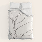 Minimalist Line Art Plant Drawing Duvet Cover Gallery Image 6