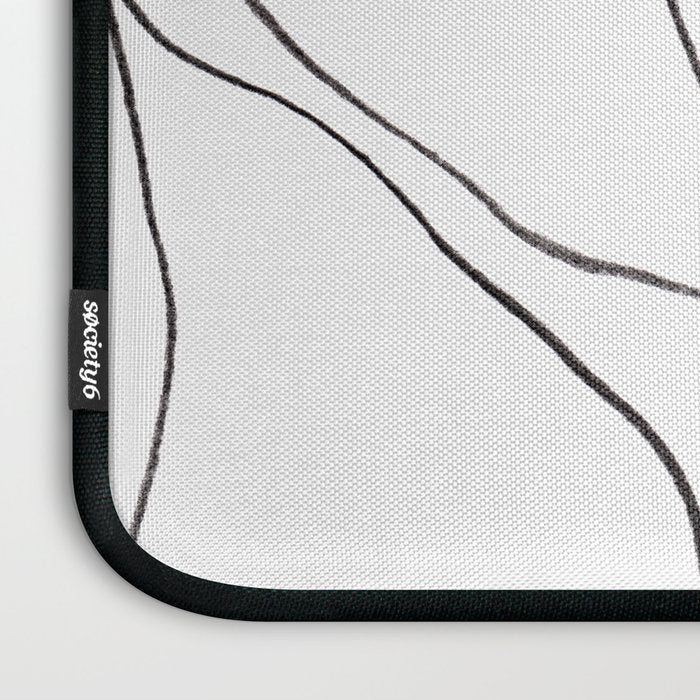 Minimalist Line Art Plant Drawing Laptop Sleeve Gallery Image 3
