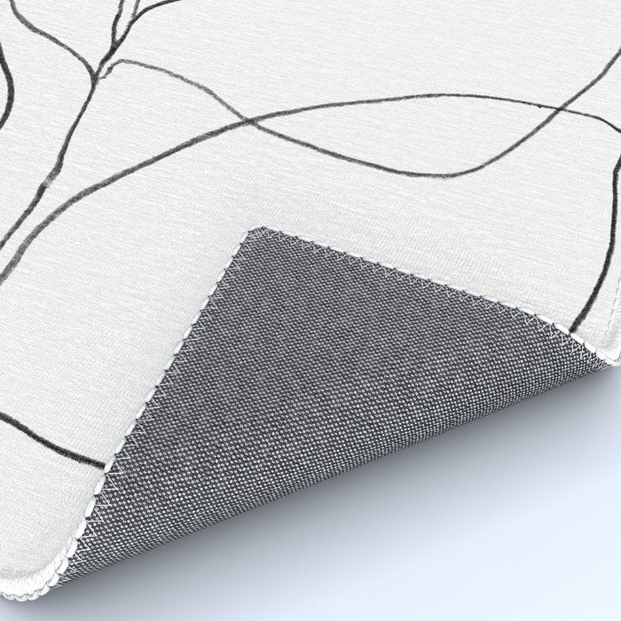 Minimalist Line Art Plant Drawing Rug Gallery Image 4