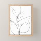 Minimalist Line Art Plant Drawing Mini Art Print Gallery Image 1