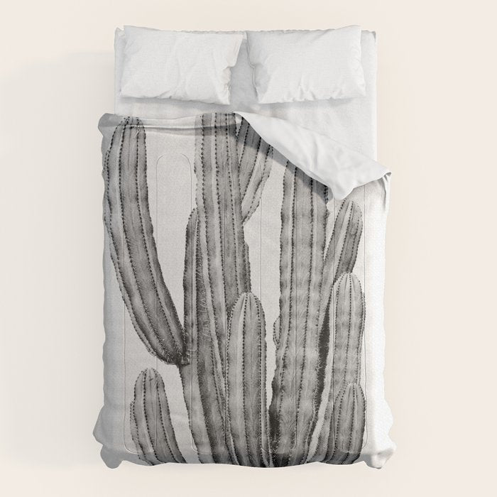 Cactus 3 - Black & White Comforter Gallery Image 1