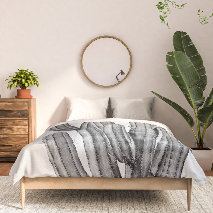 Cactus 3 - Black & White Comforter Gallery Image 3