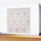 Elegant blush pink white vintage rose floral Wall Mural Gallery Image 2
