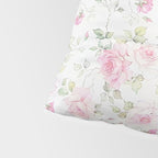 Elegant blush pink white vintage rose floral Pillow Sham Gallery Image 4