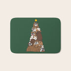 Christmas Tree English Bulldog Bath Mat Gallery Image 1