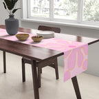 Pink Floral 70s Style Groovy Flowers Table Runner Gallery Image 2