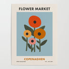 Flower Market Copenaghen, Modern Colorful Floral Print Poster Gallery Image 4