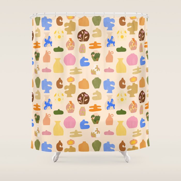 Abstract Vases Shower Curtain Gallery Image 1
