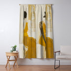 Modern Abstract Woman in Yellow Dress Window Curtain Gallery Image 5