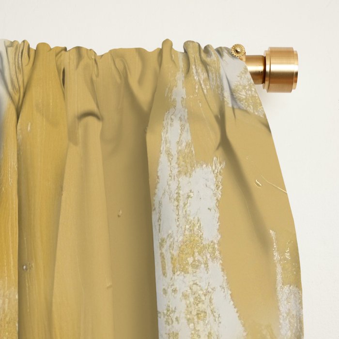 Modern Abstract Woman in Yellow Dress Window Curtain Gallery Image 2