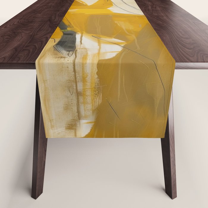 Modern Abstract Woman in Yellow Dress Table Runner Gallery Image 1